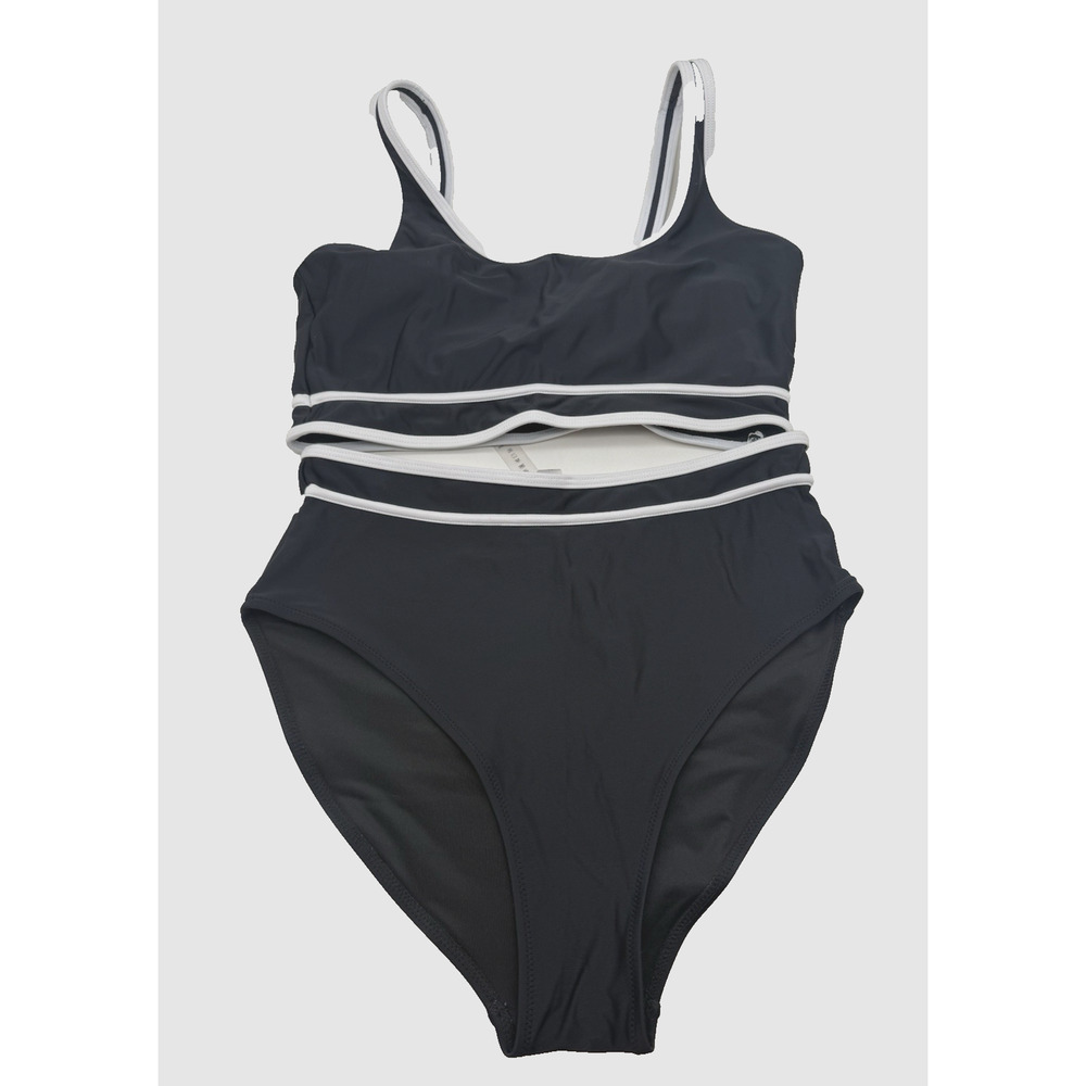 Blooming Jelly Womens High Waist Bikini Sets Sporty Color Block 2pc Swimsuit M..